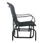 Chaise berçante en acier, 26,8" x 24" x 36,8", noir mat
