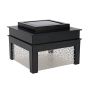 Solar LED Post Cap Lights - 4.3" x 4.3" - Black - 2/Pkgk
