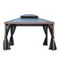 Gazebo Banff, 10' x 12', structure en aluminium, toit double
