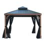 Gazebo Banff, 10' x 12', structure en aluminium, toit double
