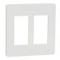 Screwless Wall Plate - Double - White
