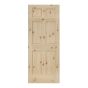 6-Panel Knotty Pine Door - 24" x 80" - Natural