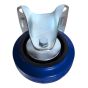 Rigid Caster - Rubber - 4" - 150kg Load Capacity - Blue