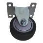 Rigid Caster - Rubber - 2" - 50kg Load Capacity - Grey