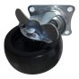 Swivel Caster with Brake - Rubber - 3"- 75kg Load Capacity