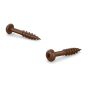Treated Wood Screws - #6 x 1" - Ceramic-Coated - Brown - 30/Pkg