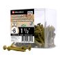 Treated Wood Screws - #6 x 1 1/2" - Type 17 - Tan - 100/Pkg