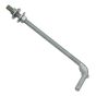 Galvanized Threaded Hinges - 3/4" Pin x 16" Strap