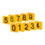 Mixted Number Blocks 0-9 - Yellow - 10/Pkg
