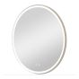Miroir rond DEL, 27 1/2", antibuée, nickel brossé