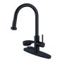 Pull-Out Kitchen Faucet & Glass Rinser - Matte Black