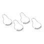 Shower Curtain Hooks - 1.5" x 2.83" - Chrome-Plated - 12/Pkg