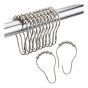 Shower Curtain Hooks - 1.5" x 2.83" - Chrome-Plated - 12/Pkg