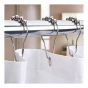 Shower Curtain Hooks - 1.5" x 2.83" - Chrome-Plated - 12/Pkg