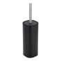 Brosse de toilette en acier inoxydable, 3,86" x 9,33" x 13,9", noir