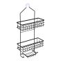 Panier de douche, acier inoxydable, 4,92" x 12" x 24", noir