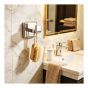 Ensemble d'accessoires de salle de bain muraux, chromé, 5 pcs