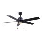 Ceiling Fan - 52" - Integrated LED 20W - Matte Black