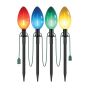 LED Multicolor Bulb Stake Lights - 4/Pkg