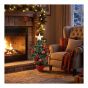 Fibre Optic Pine Tree - 60 cm - Warm White LED - Red Pot