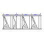 Self-Locking Dairy Cattle Headlock - 4-Place - 10'