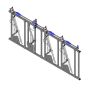 Self-Locking Dairy Cattle Headlock - 4-Place - 10'