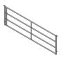 Galvanized LV4 Panel - Adjustable 4-5 m - 2 Spacers - 60 mm Tube