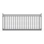 Square Post with Base Plate - Galvanized - 80 mm x 1.45 m