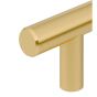 T-Bar Cabinet Pulls -  3 3/4" Spacing - Brussed gold - 8/Pkg