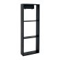 Niche de douche autoportante, 12" x 36", noir mat
