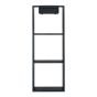 Niche de douche autoportante, 12" x 36", noir mat
