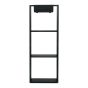 Niche de douche autoportante, 12" x 36", noir mat