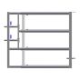 Barrière complète LV4 galvanisée, 1 entretoise, réglable 1–2 m