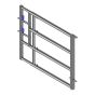 Barrière complète LV4 galvanisée, 1 entretoise, réglable 1–2 m