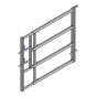 Barrière complète LV4 galvanisée, 1 entretoise, réglable 1–2 m
