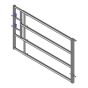 Barrière complète LV4 galvanisée, 1 entretoise, ajustable 2 à 3 m