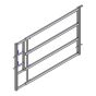 Barrière complète LV4 galvanisée, 1 entretoise, ajustable 2 à 3 m