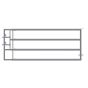 Barrière complète LV4 galvanisée, 1 entretoise, ajustable 3 à 4 m