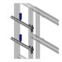Barrière complète LV4 galvanisée, 1 entretoise, ajustable 3 à 4 m