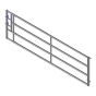 Barrière complète LV4 galvanisée, 1 entretoise, ajustable 4 à 5 m