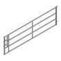 Barrière complète LV4 galvanisée, 1 entretoise, ajustable 4 à 5 m