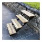 Limon d'escalier, 4 marches, 37 1/2", noir