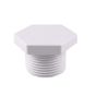 Threaded Male Plug - 1 1/2" - White
