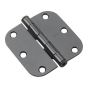 Penture de porte, coins ronds, noir, 3"