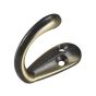 Crochet simple pour garde-robe ou penderie 1-3/4", laiton antique, 18 mm x 46 mm