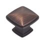 Charlemagne Transitional Metal Knob - Oiled Bronze - 1/Pkg - 31 x 31 mm