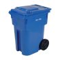 Bac roulant, 360 l, bleu
