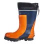 Safety Boots - Rubber - Orange/Black - Size 8