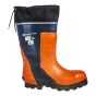 Safety Boots - Rubber - Orange/Black - Size 8