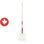 Hay Fork - 5 Teeth 13" - Forged Steel - Handle 54"
